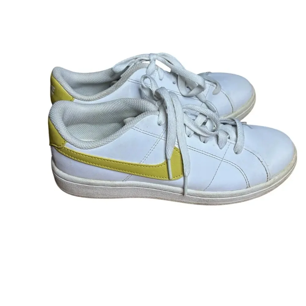Nike Court Royale 2 Women Shoes White Yellow Size 7 Casual Sneaker CU9038 107